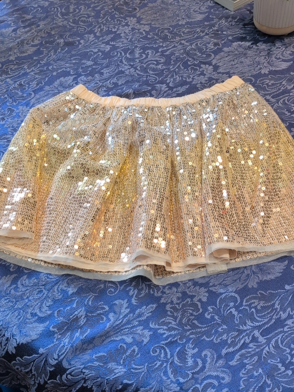Cat & Jack Gold Sequin Skirt